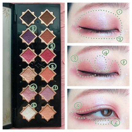 リトルエンジェル12色アイシャドウパレット/FlowerKnows/アイシャドウパレットを使ったクチコミ(2枚目)