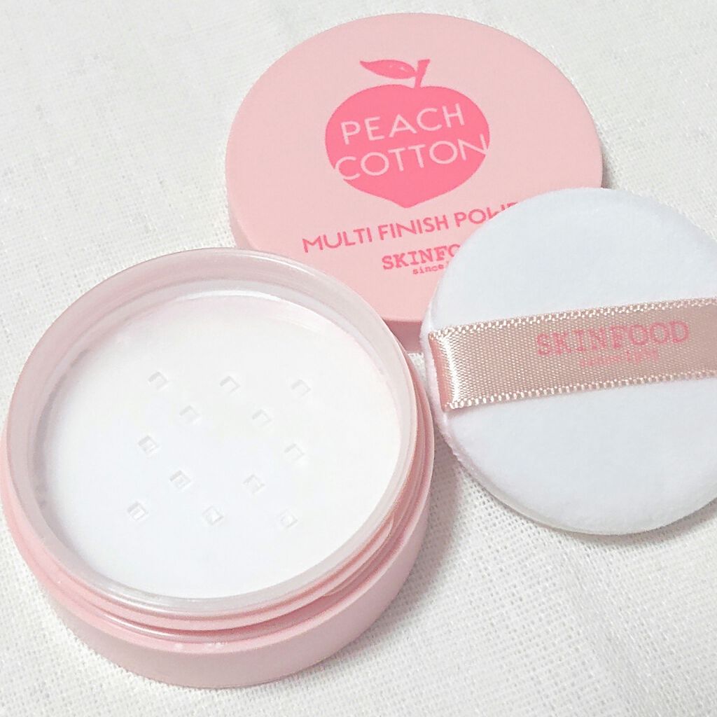 ピーチコットン マルチフィニッシュパウダー/SKINFOOD/ルースパウダーを使ったクチコミ(2枚目)