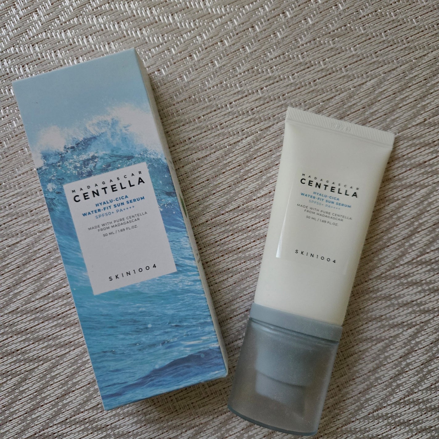 ヒアルーシカ ウォーターフィット サンセラム/SKIN1004/日焼け止めローションを使ったクチコミ(1枚目)