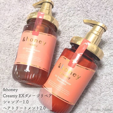 Creamy EXダメージリペアシャンプー1.0/ヘアトリートメント2.0/&honey/シャンプー・コンディショナーを使ったクチコミ（1枚目）