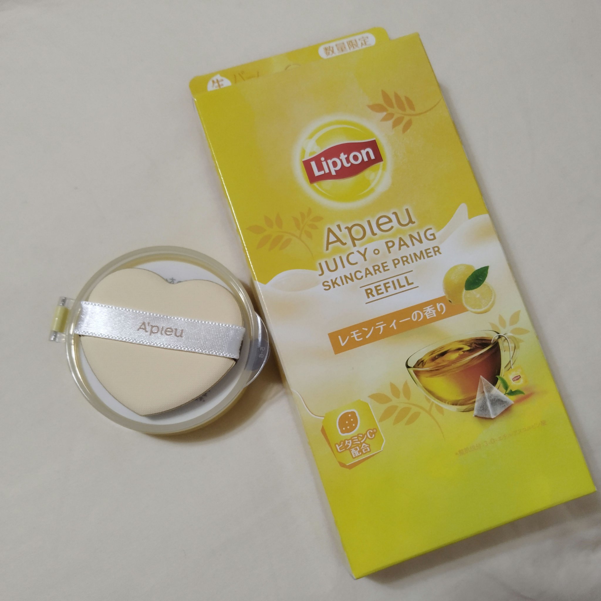 ジューシーパン スキンケアプライマー LT レフィル(レモンティーの香り)(限定)/A’pieu/化粧下地を使ったクチコミ（1枚目）