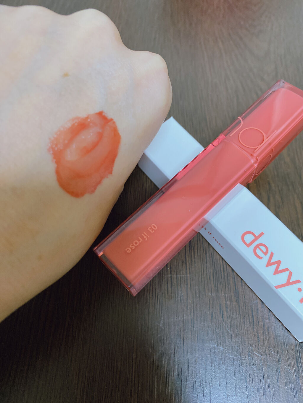 デュイフルウォーターティント/rom&nd/リップティントを使ったクチコミ（3枚目）