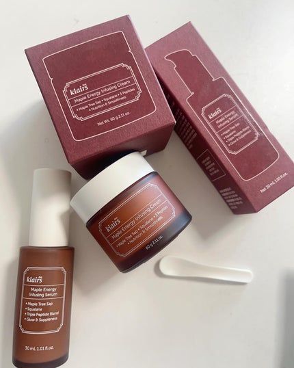 メープルエナジーインフュージングクリーム/Klairs/フェイスクリームを使ったクチコミ(3枚目)