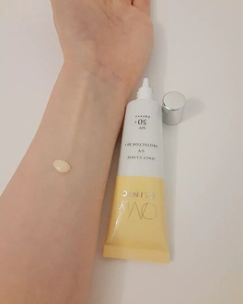 UVプロテクター50+/オンリークリニック/日焼け止めクリームを使ったクチコミ（2枚目）