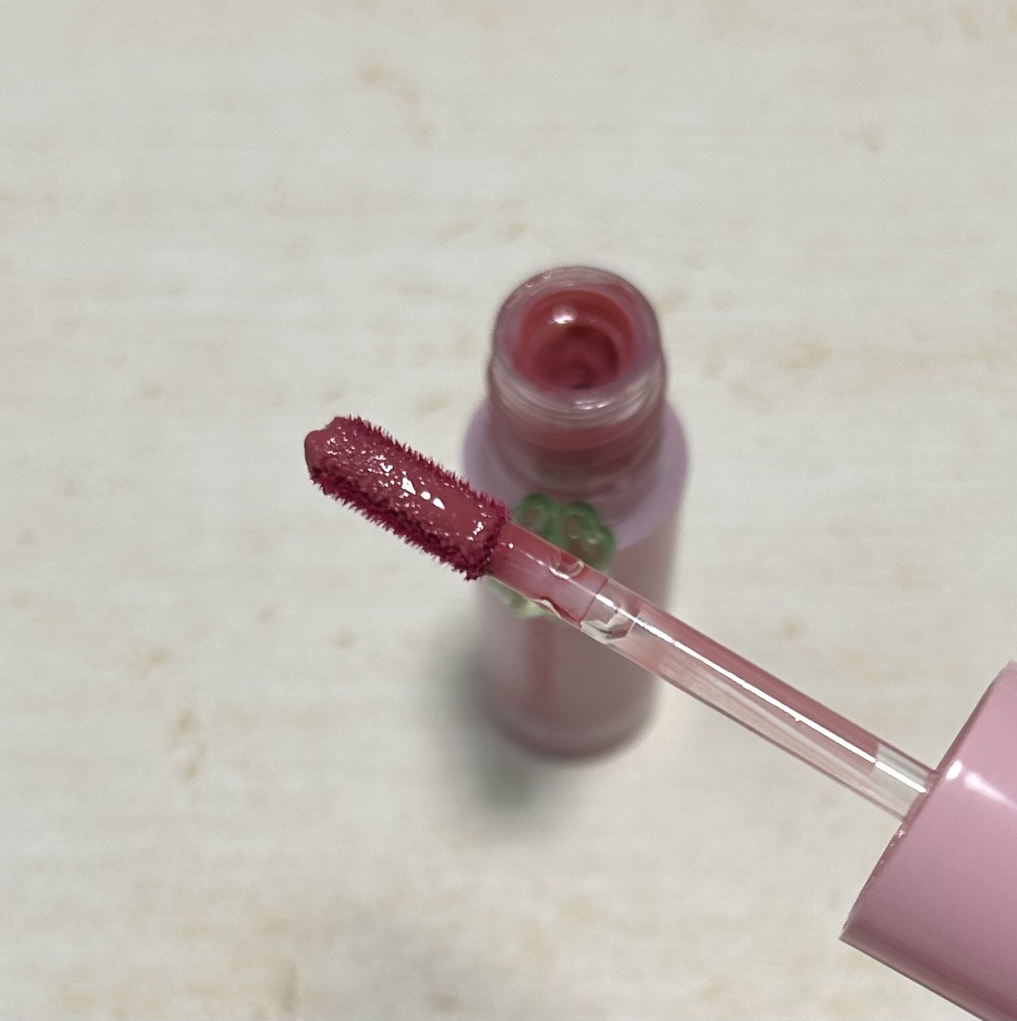 ペリペラ インク ムード グロイ ティント 22 PINK PRIZE(ローズ7)/PERIPERA/リップティントを使ったクチコミ（2枚目）