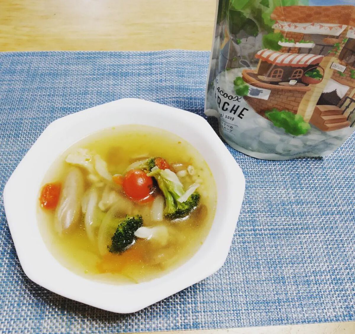 もち麦スープ/ラコックマルシェ/低糖質食品を使ったクチコミ（1枚目）