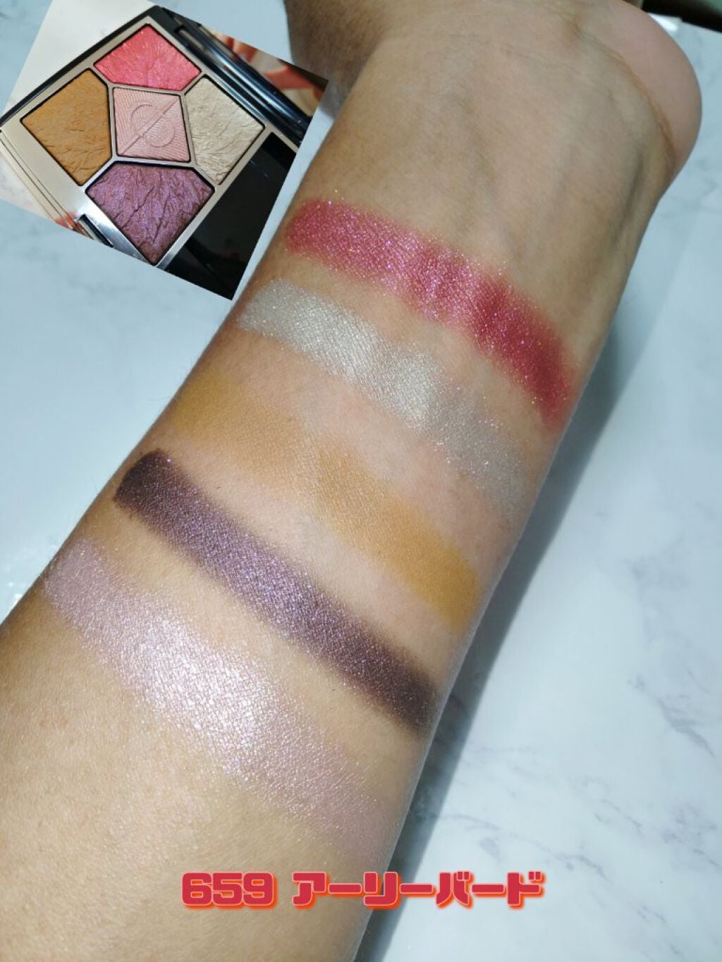 サンク クルール クチュール<バーズ オブ ア フェザー>/Dior/アイシャドウパレットを使ったクチコミ(2枚目)