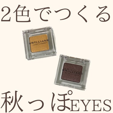 ＼2色でつくる秋っぽEYES🍁／

今回ご紹介するのはブリリアージュのワンダークリエイション💁🏻‍♀️カラーはA03-レイラとF03-エレノアだよ

単色アイシャドウ2色でも色選びで季節感たっぷりの目元