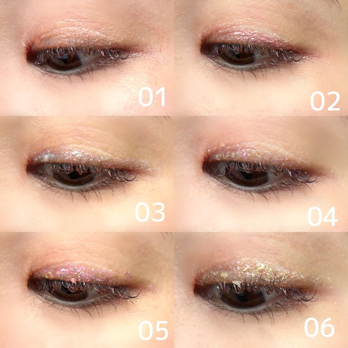 トゥインクルグリッター 02 ローズスター（シマータイプ） /VAVI MELLO/グリッターを使ったクチコミ（2枚目）