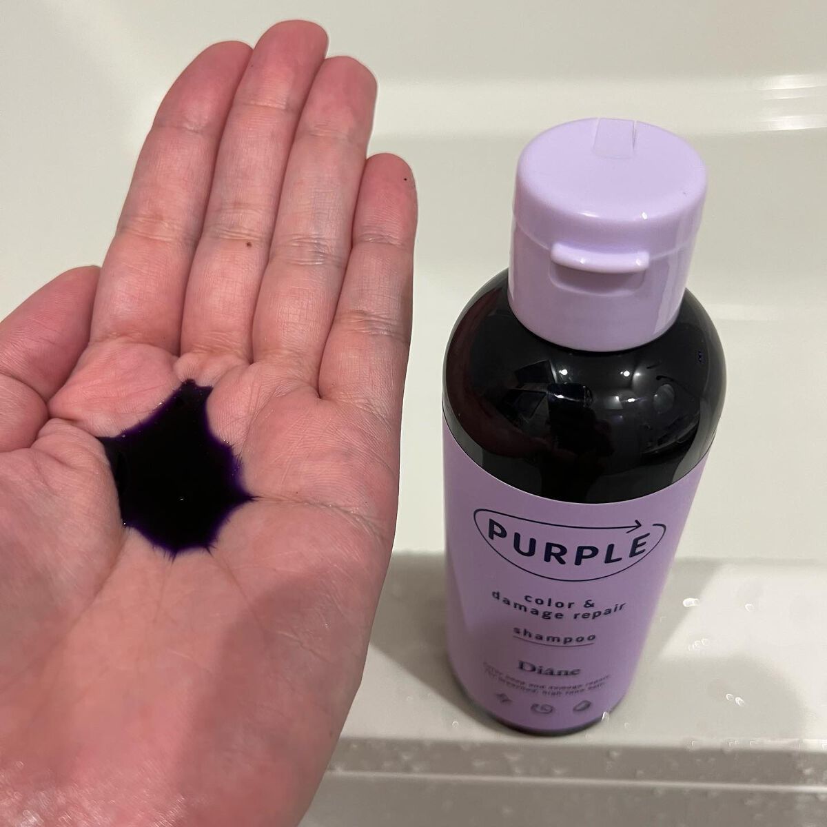 カラーシャンプー＆トリートメント トリートメント パープル/ダイアン/市販シャンプーを使ったクチコミ（2枚目）
