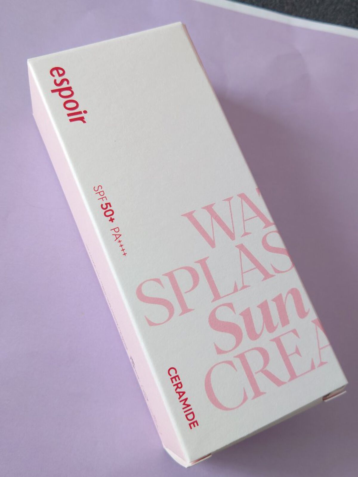 ウォータースプラッシュサンクリーム セラミド/espoir/日焼け止めクリームを使ったクチコミ（2枚目）