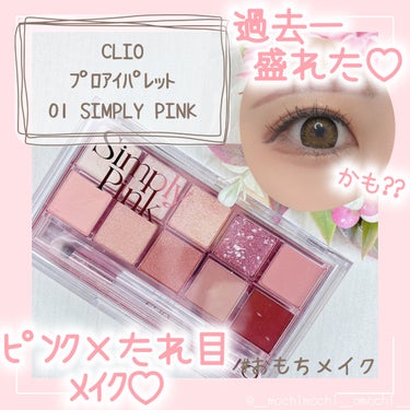 プロ アイ パレット 01 SIMPLY PINK(AD)(日本限定デザイン)/CLIO/アイシャドウパレットを使ったクチコミ（1枚目）