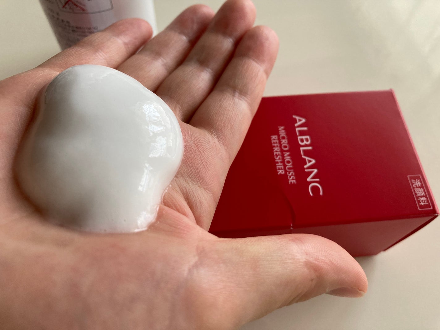 マイクロムース リフレッシャー/ALBLANC/泡洗顔を使ったクチコミ(2枚目)