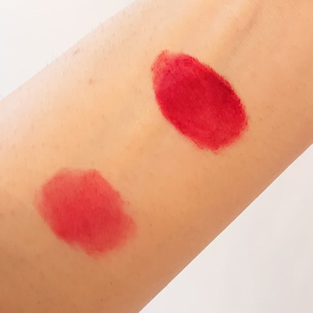 スーパーマットリップ&チークマッド/INTO U/口紅を使ったクチコミ(4枚目)