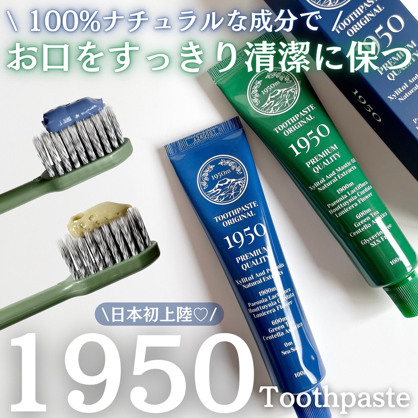 チェジュミネラルソルトブルーオーガニック歯磨き粉/1950/歯磨き粉を使ったクチコミ（1枚目）