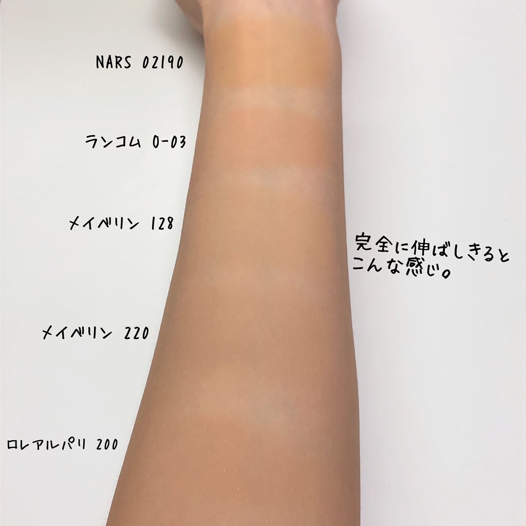 【1回のみ使用】NARS リキッドファンデーション 02190 ライトリフレクティング ファンデーション|NARSの口コミ