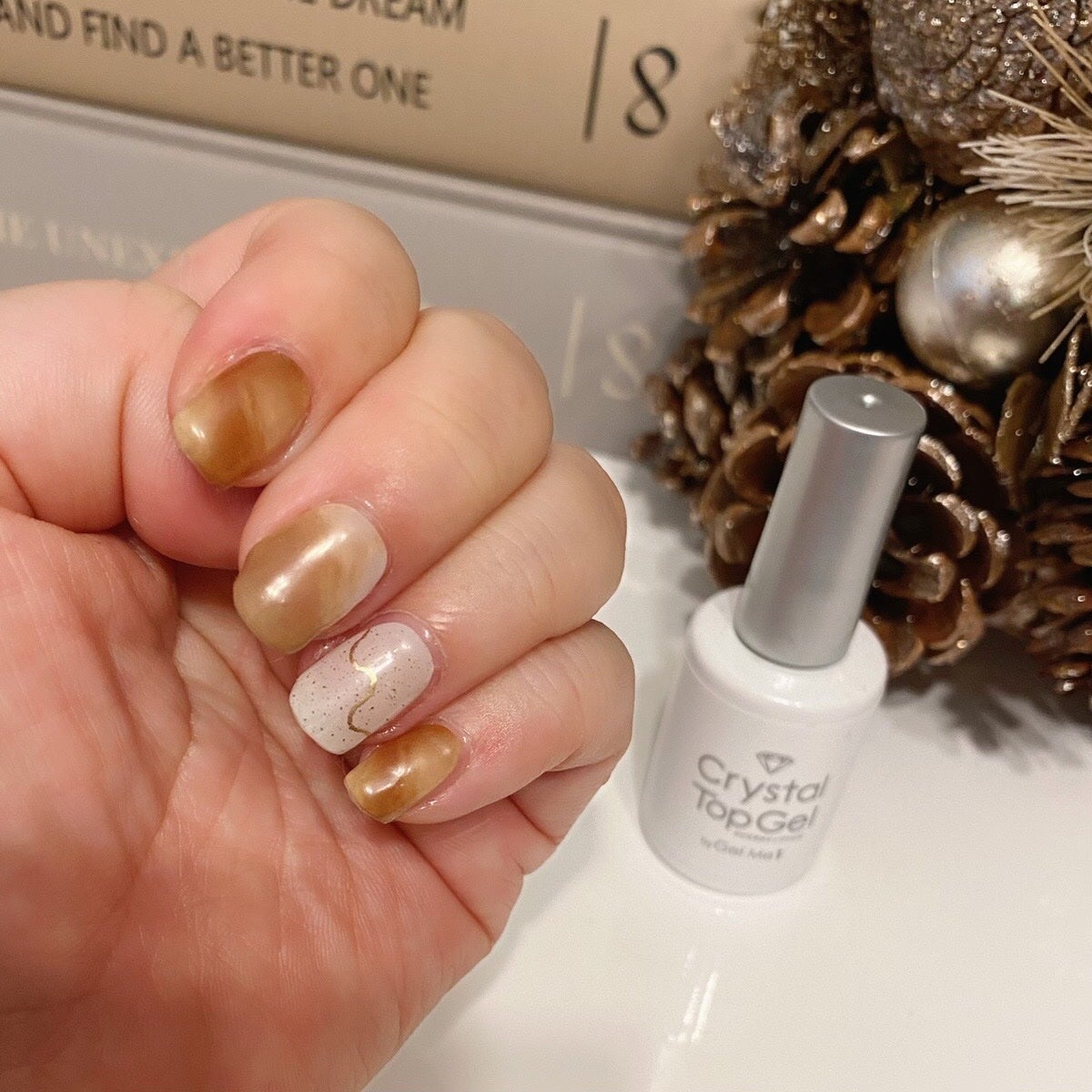 ジェルミー クリスタルトップジェル /ジェルミーワン/ジェルネイルを使ったクチコミ(3枚目)