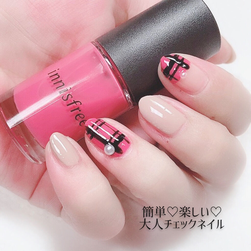 #ゆき姉ネイル,#チェックネイル,#大人ネイル,#簡単ネイルのネイルデザイン