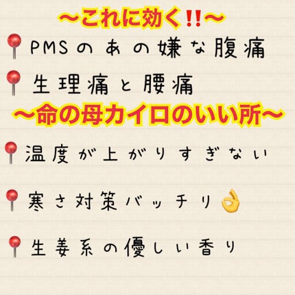 命の母 貼るタイプカイロ/桐灰化学/その他を使ったクチコミ(3枚目)