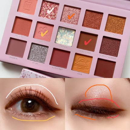 GO TRAVEL 15色アイシャドウパレット/FOCALLURE/アイシャドウパレットを使ったクチコミ(4枚目)