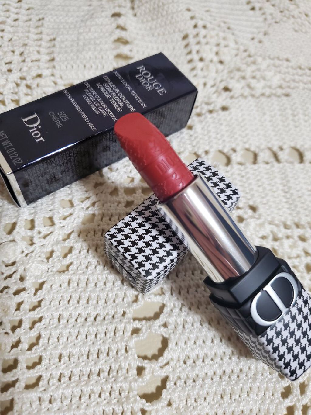 ルージュ ディオール 525 シェリー メタリック<ニュー ルック エディション>（生産終了）/Dior/口紅を使ったクチコミ（2枚目）