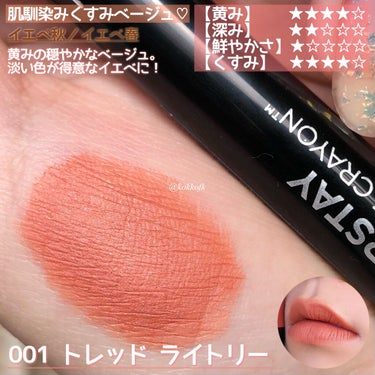 REVLON レブロン カラーステイ マット ライト クレヨンのクチコミ「＼本日発売！レブロン新作マットリップ／

今回はLIPSを通じて提供頂きました！
#PR_レブ.....」（3枚目）