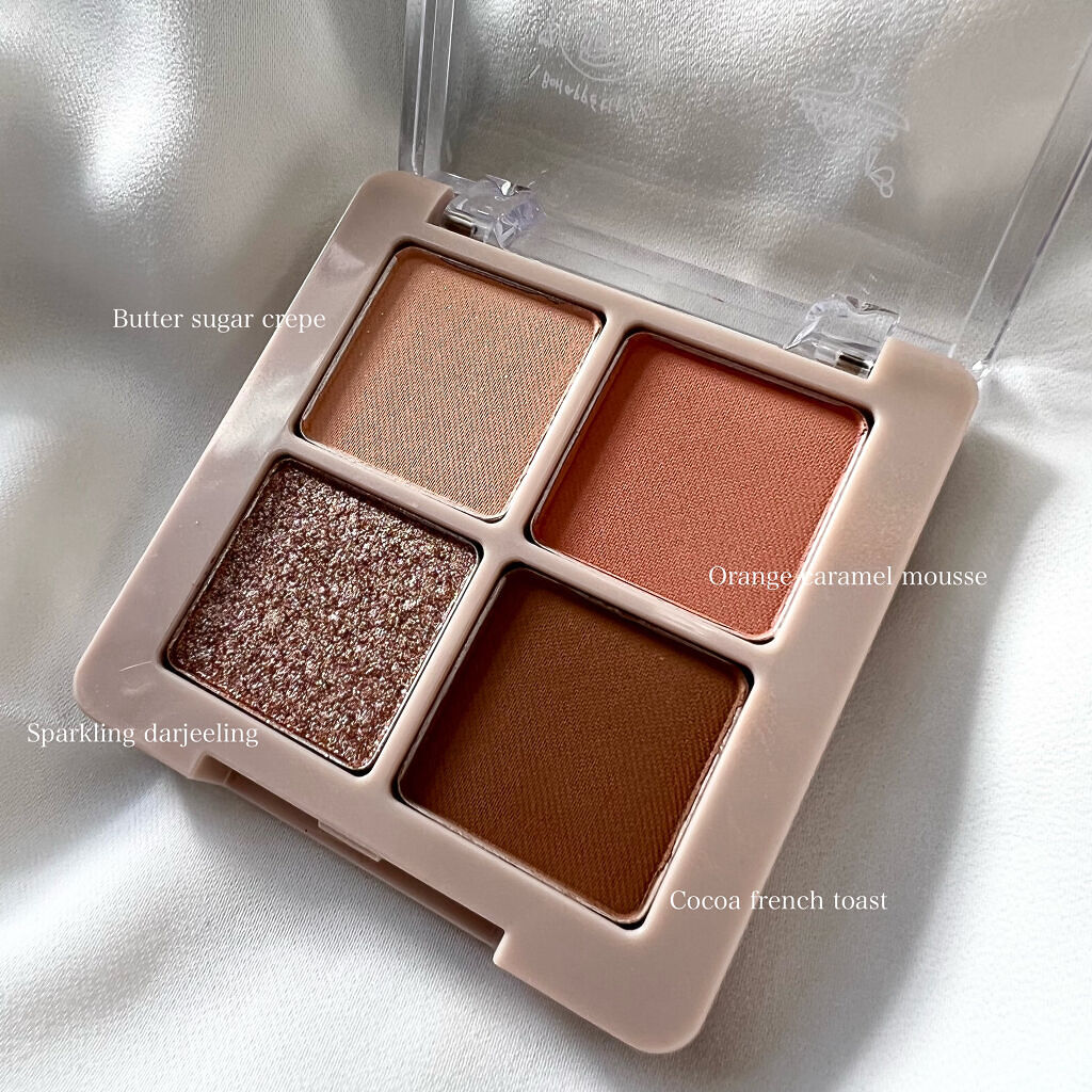 Peach Blush Toast cafe eye palette/NOTONE/アイシャドウパレットを使ったクチコミ（3枚目）