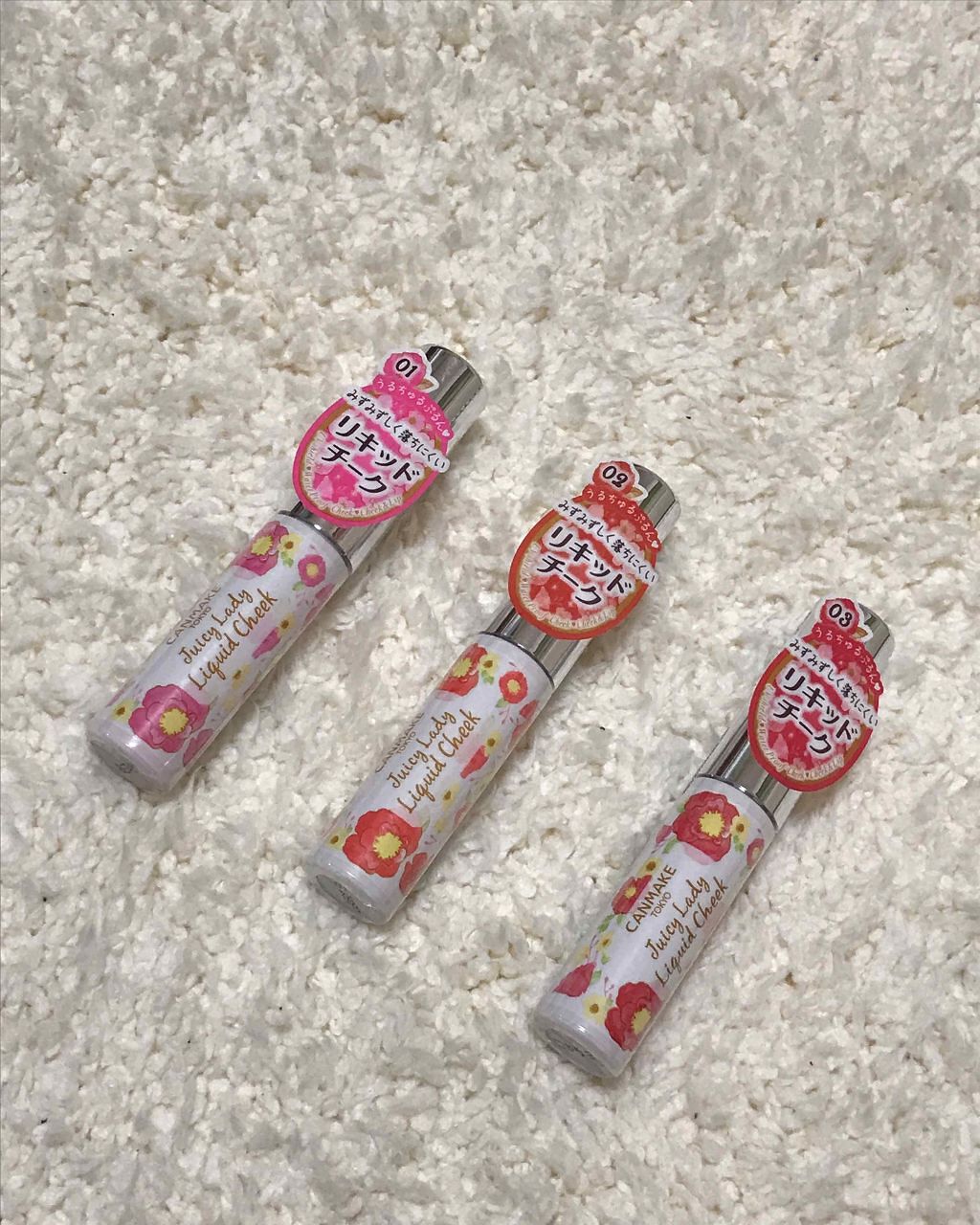 ジューシーレディリキッドチーク/キャンメイク/リキッドチークを使ったクチコミ（1枚目）