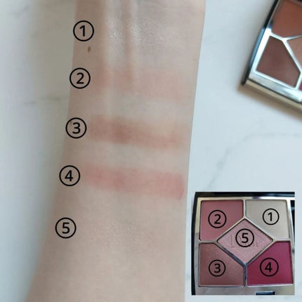 【旧】サンク クルール クチュール 709 アイコニック ミューズ(生産終了)/Dior/アイシャドウパレットを使ったクチコミ(2枚目)