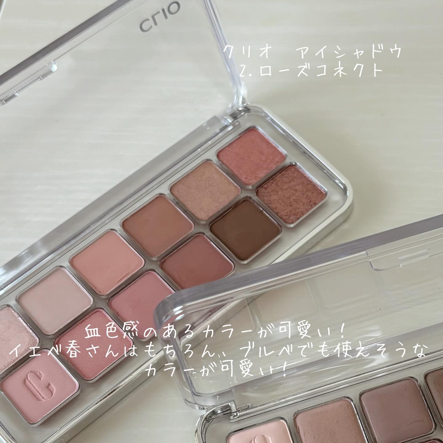 プロ アイ パレット エアー 02 ローズコネクト(ROSE CONNECT)/CLIO/アイシャドウパレットを使ったクチコミ（3枚目）