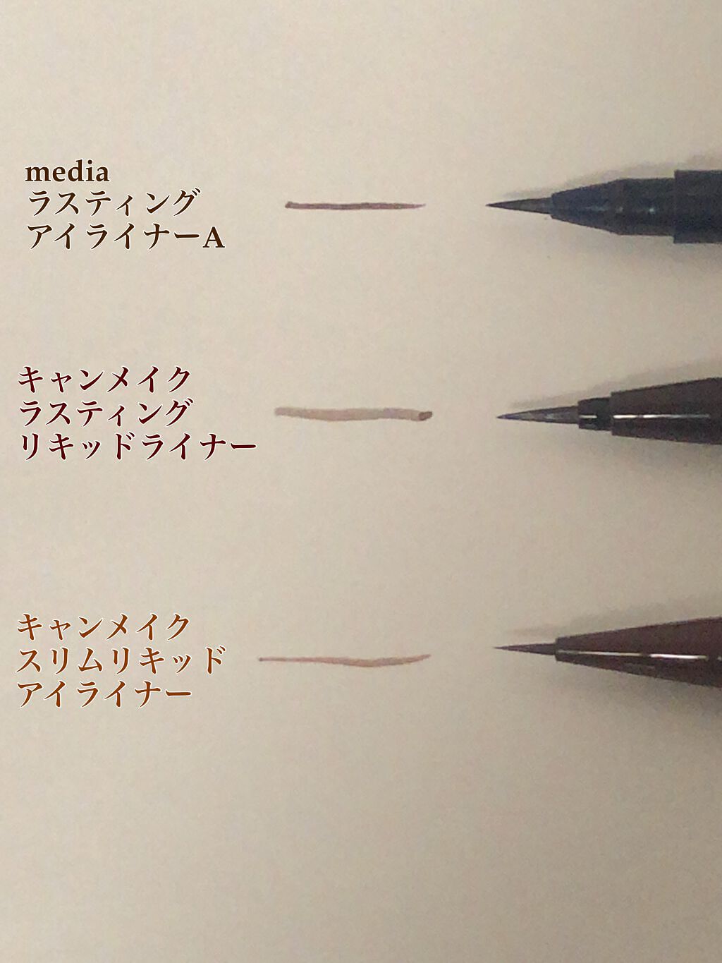 ラスティングアイライナーA/media/リキッドアイライナーを使ったクチコミ（2枚目）