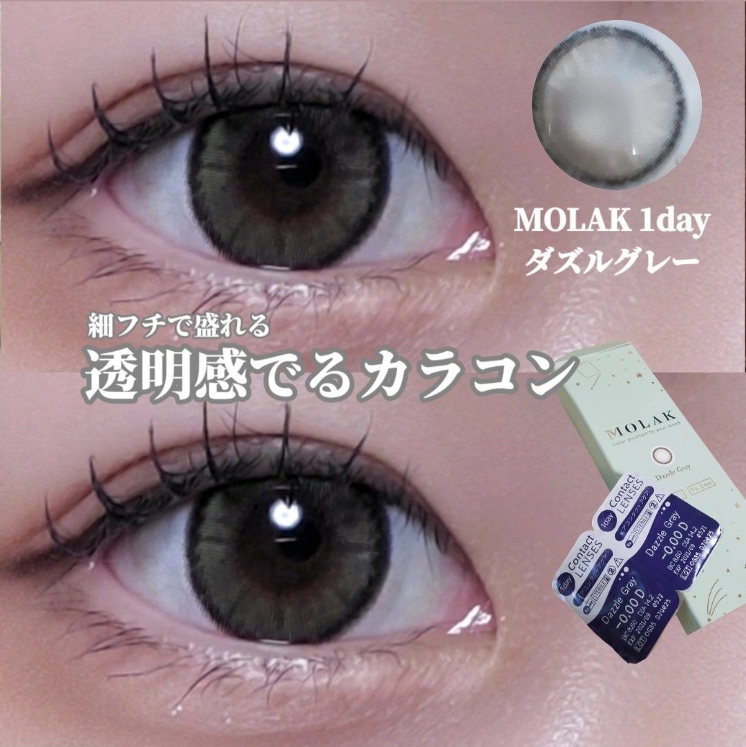 MOLAK 1day ダズルグレー/MOLAK/ワンデー（１DAY）カラコンを使ったクチコミ（1枚目）