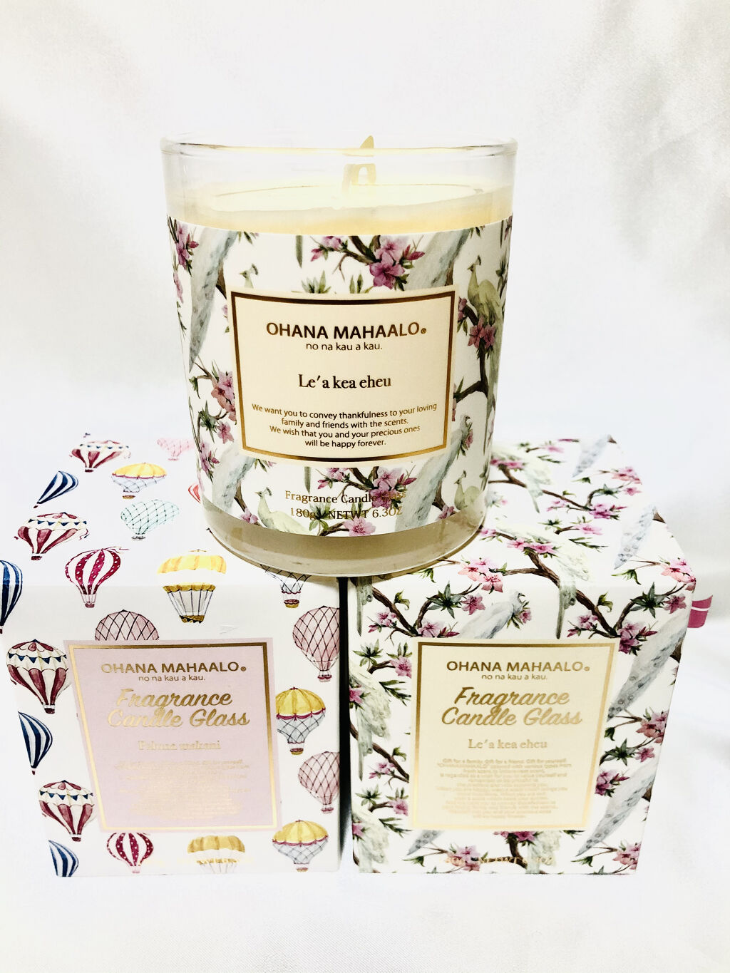 オハナ・マハロ フレグランスキャンドルグラス  5種類/OHANA MAHAALO/アロマキャンドルを使ったクチコミ（1枚目）