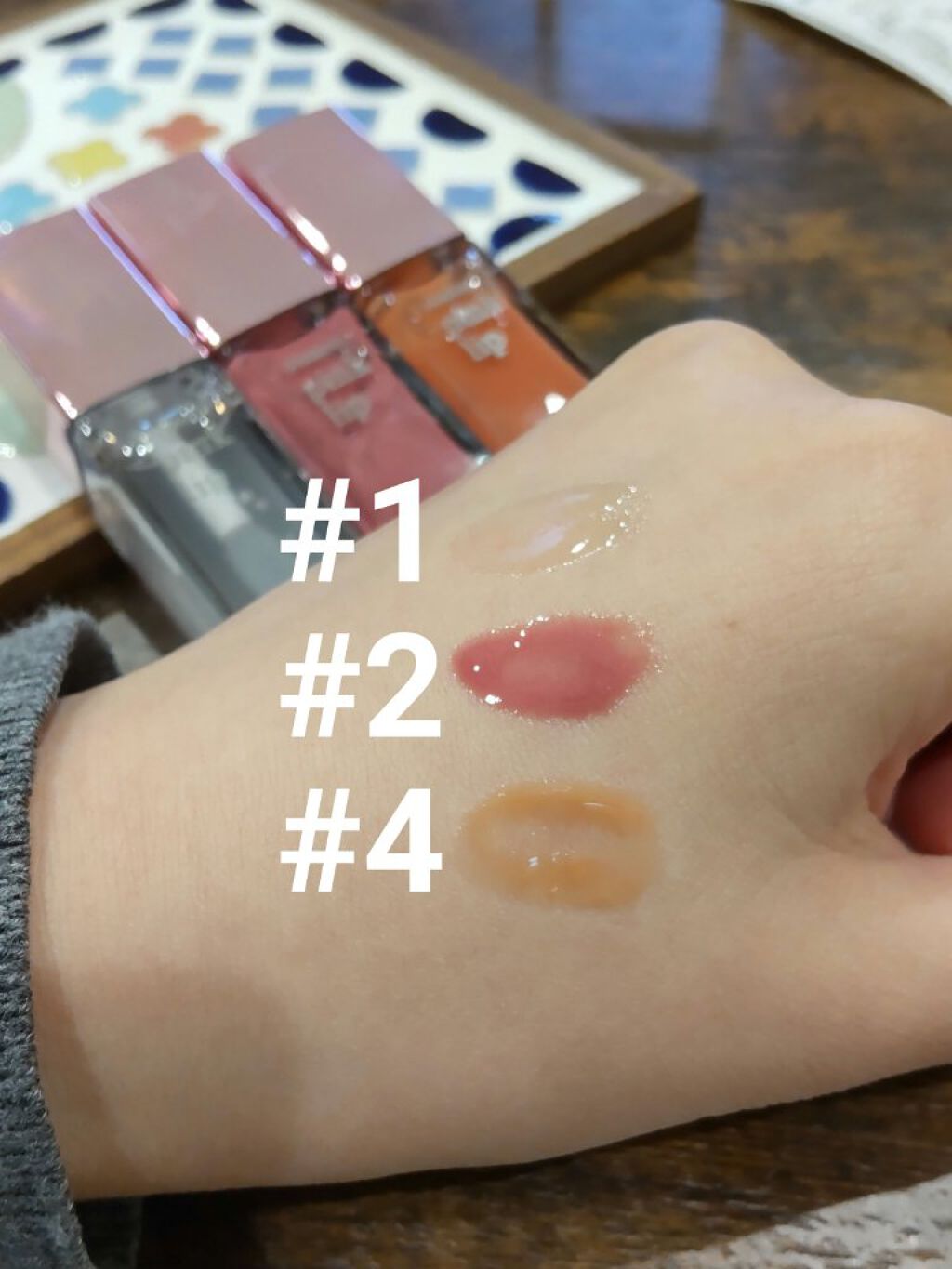 pinklip ＃４コーラル/プラスキレイ/リップオイルを使ったクチコミ（3枚目）