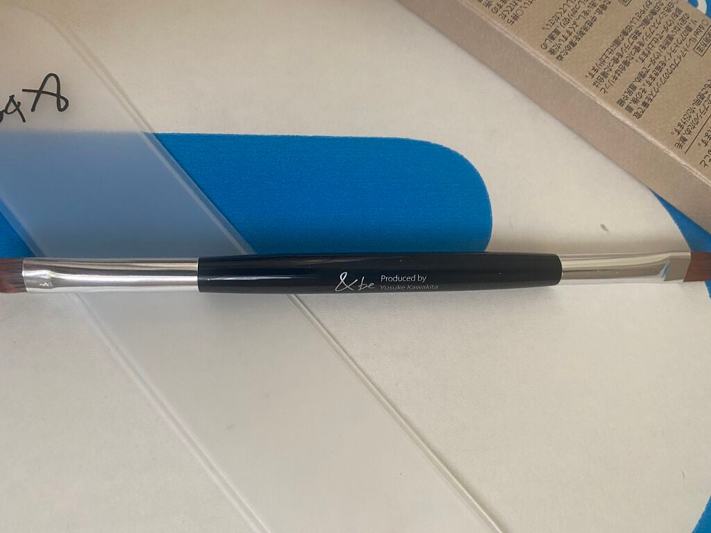 ダブルエンドアイブロウブラシ熊野筆/&be/メイクブラシを使ったクチコミ(4枚目)