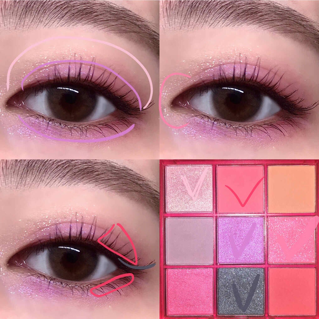 UR GLAM BLOOMING EYE COLOR PALETTE/U R GLAM/アイシャドウパレットを使ったクチコミ(3枚目)