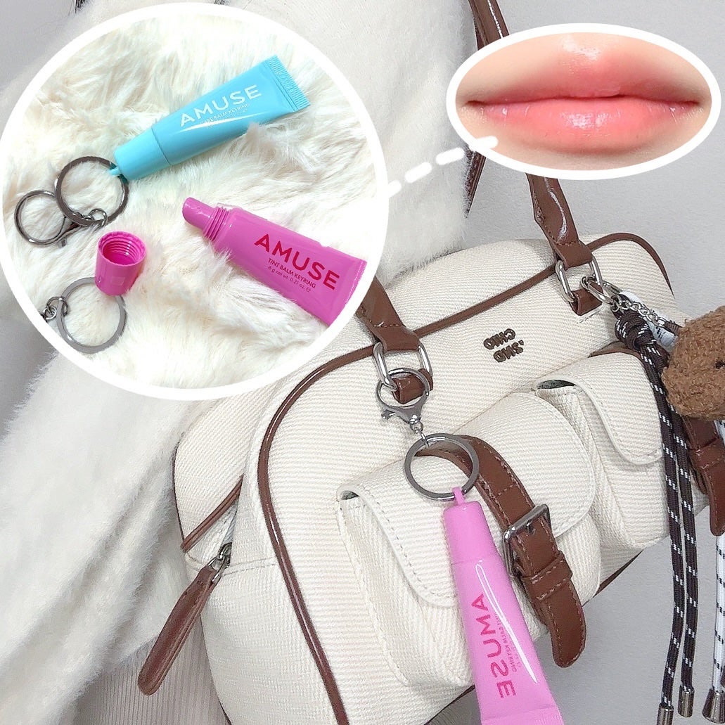 ケア/ティントバームキーリング/AMUSE/リップグロスを使ったクチコミ(1枚目)