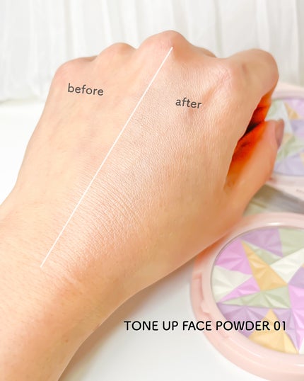 トーンアップフェイスパウダー/Kirei&co./プレストパウダーを使ったクチコミ(4枚目)