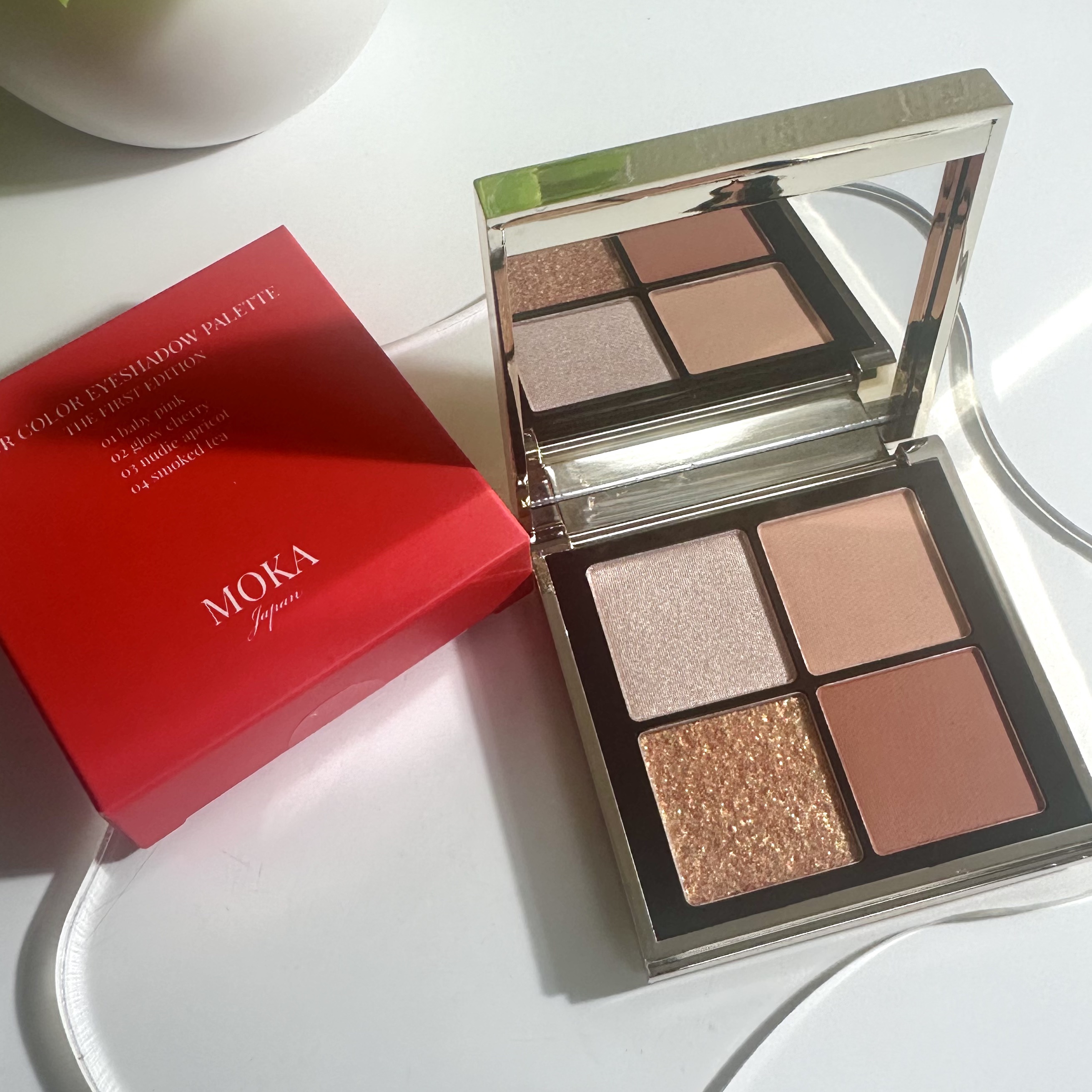 4色アイシャドウパレット 03 nudie apricot/MOKA Japan cosmetics/アイシャドウパレットを使ったクチコミ（1枚目）