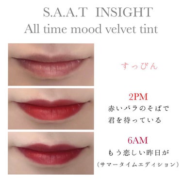 オールタイム ムード ベルベットティント/saat insight/口紅を使ったクチコミ（3枚目）