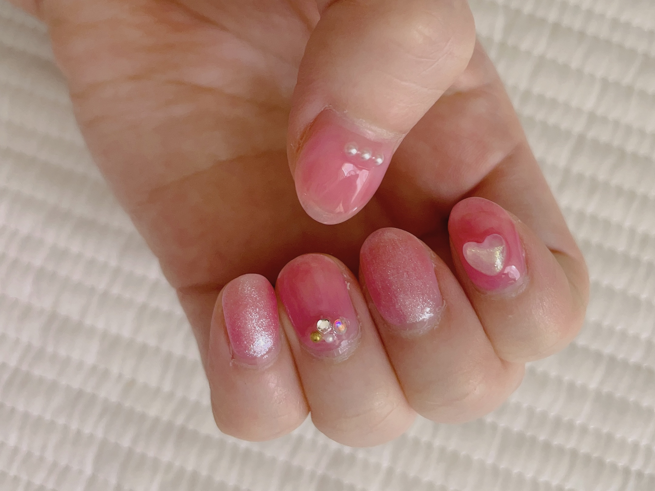 BRG ジェルネイル 24 ローズピンク/DAISO/ジェルネイルを使ったクチコミ（3枚目）