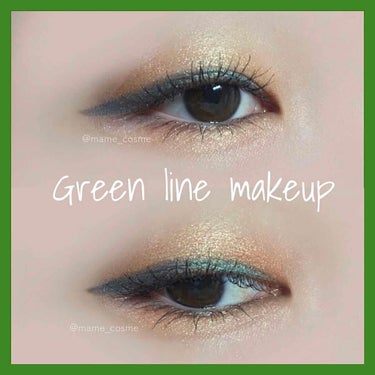 🍐Green Line Makeup🍐 #一重メイク
🍐使ったアイシャドウ

#REVLON #レブロン
ソー フィアス！ プリズマティック パレット
962 フーリー ローデッド

#CEZANNE 