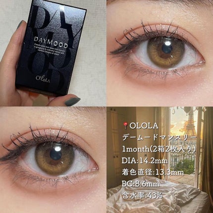 デームードブラウンマンスリー (DAYMOOD BROWN monthly)/OLOLA/1ヶ月(1MONTH)カラコンを使ったクチコミ(2枚目)