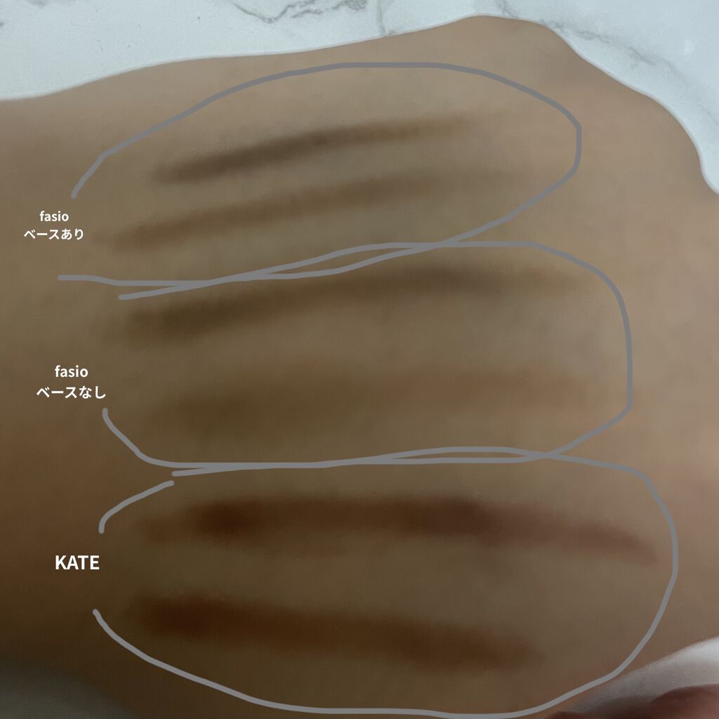 アイブロウ パウダー＆ベース BR301 ライトブラウン/FASIO/パウダーアイブロウを使ったクチコミ（3枚目）