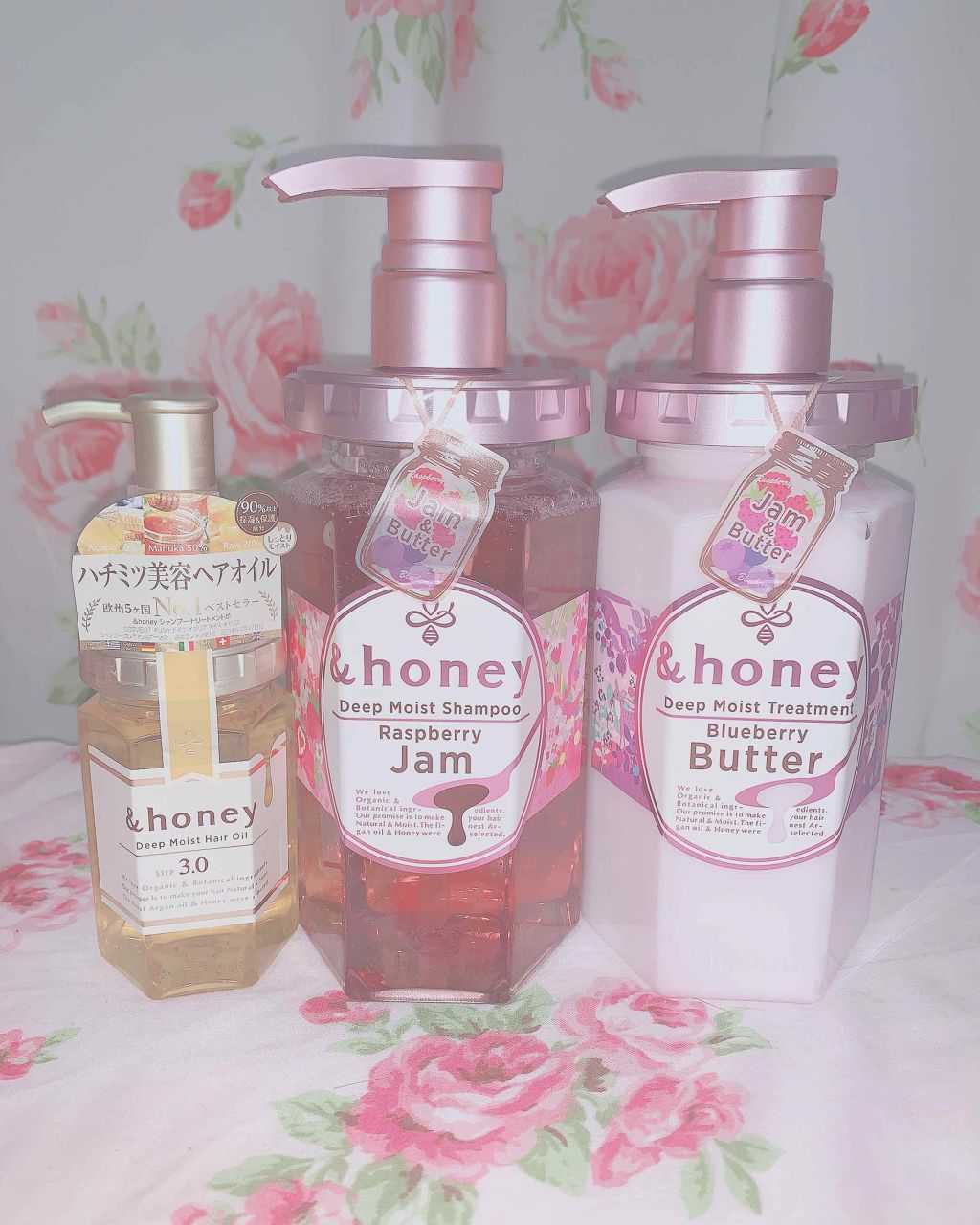 ディープモイスト シャンプー1.0／ヘアトリートメント2.0/&honey/市販シャンプーを使ったクチコミ（1枚目）