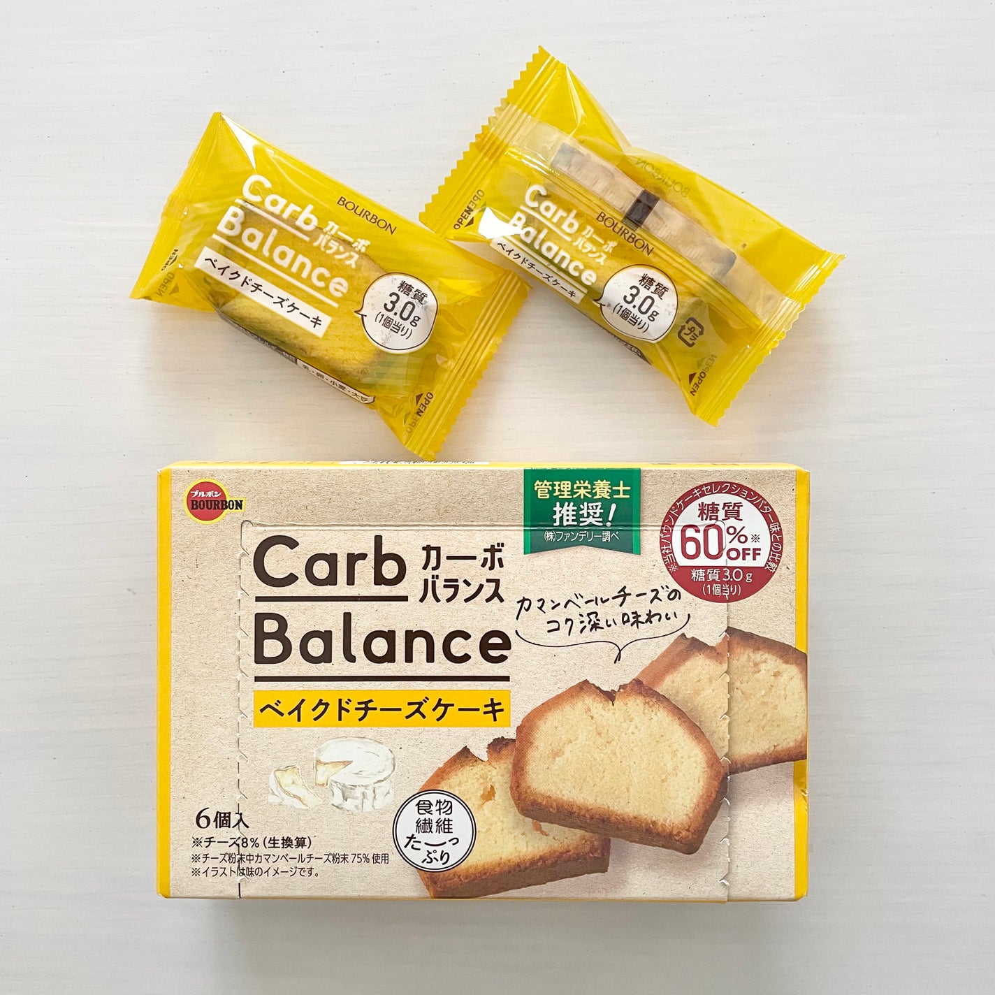 カーボバランスベイクドチーズケーキ/ブルボン/低糖質食品を使ったクチコミ(2枚目)