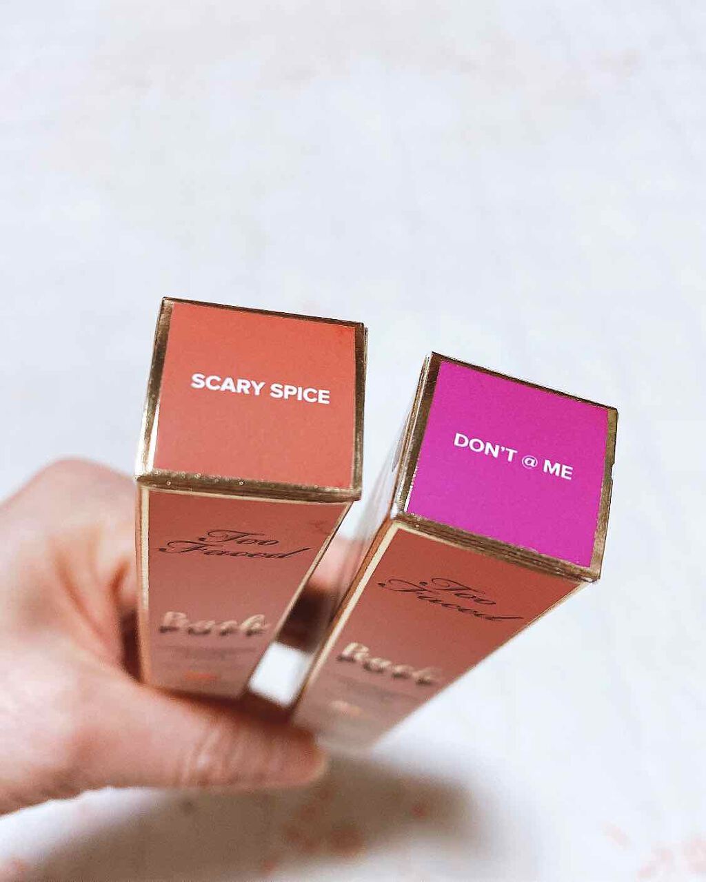 ピーチパフ ロングウェアリング マット リップカラー /Too Faced/口紅を使ったクチコミ(3枚目)