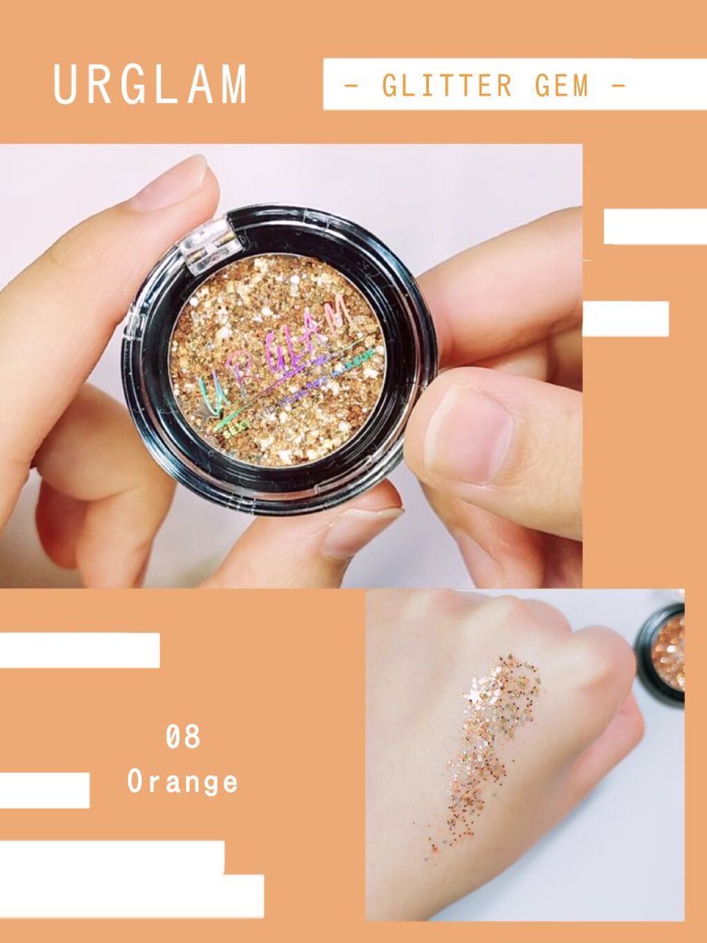 URGLAM　GLITTER GEM/U R GLAM/ジェル・クリームチークを使ったクチコミ（1枚目）