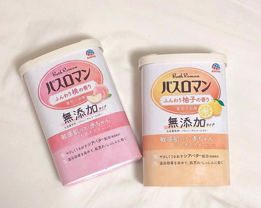 バスロマン 無添加タイプ ふんわり桃の香り/バスロマン/入浴剤を使ったクチコミ（1枚目）