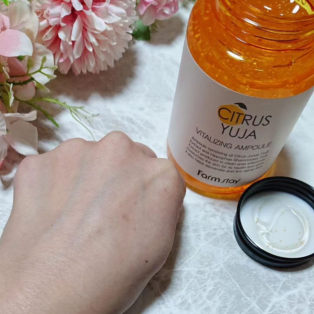 シトラスゆずバイタライジングアンプル/Farmstay/美容液を使ったクチコミ(3枚目)